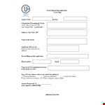 Event Sponsorship Application example document template