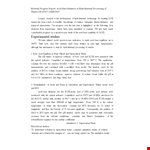 Informal Progress Report example document template