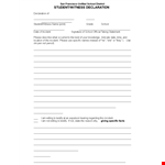 Student Witness Statement Form example document template