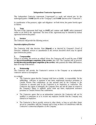 Contract Template