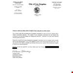 Police Applicant Rejection example document template 