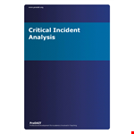 Critical Incident Analysis Template for Teaching Students | Incident Analysis Made Easy example document template