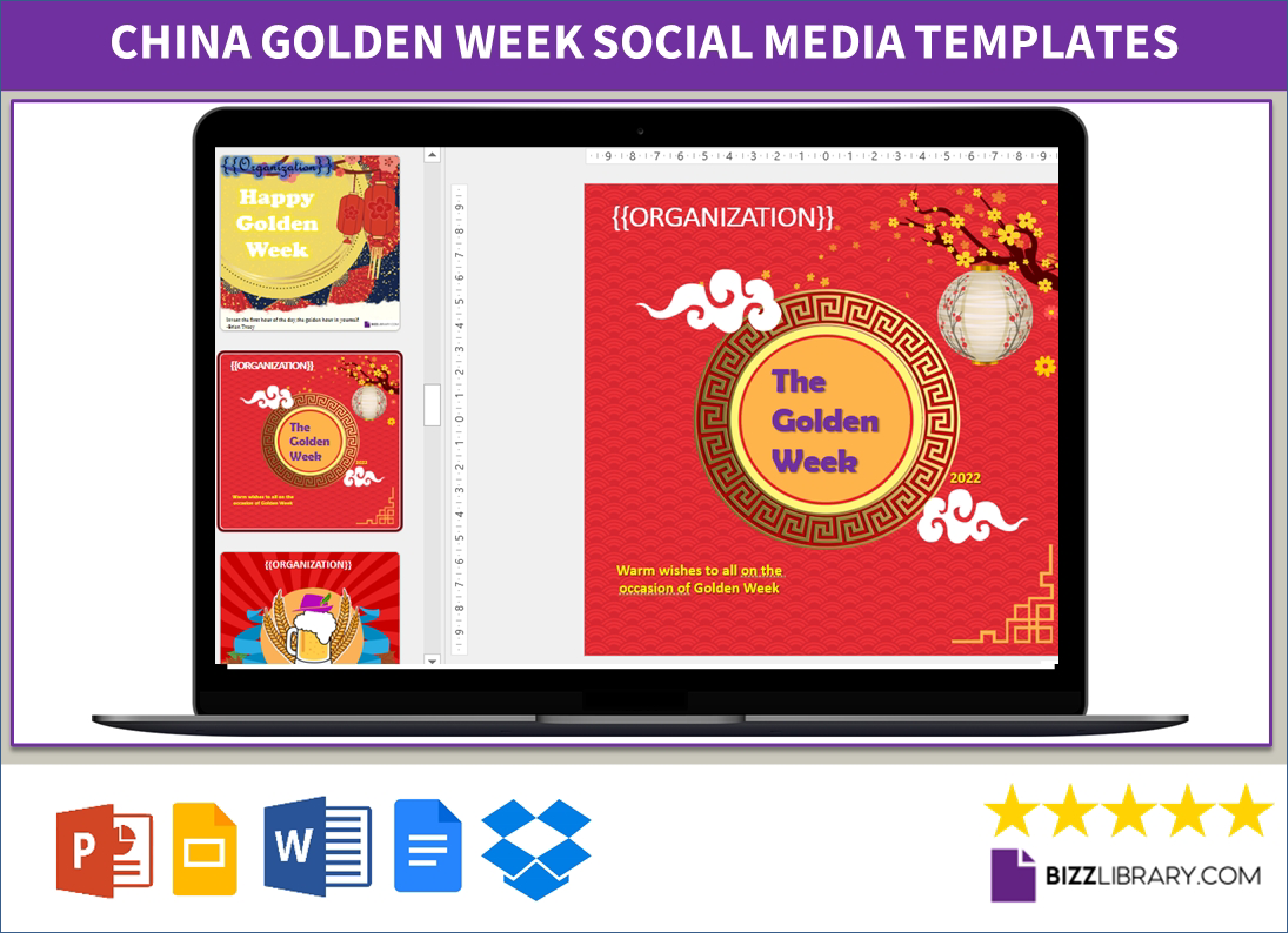 china national day social media post template