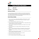 Professional Line Cook Job Description example document template