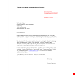 Thank You Letter Template | Professional and Formal Style | Atlantic Walker example document template 