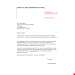 Thank You Letter Template | Professional and Formal Style | Atlantic Walker example document template