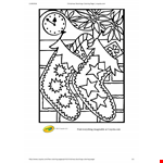 Christmas Stocking Coloring Page example document template 