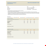 Employee Assessment Form example document template