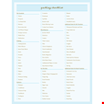 Essential Packing List Template for Books, Beach, and Wipes example document template