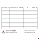 Fundraiser Event Program Template example document template