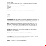 Professional Lab Report Template - Write and Include Numbered Sections example document template