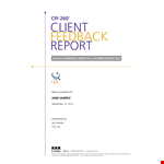 Client Feedback: Get Valuable Input from Others on Your Business example document template