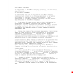 Non Compete Agreement Template for Company Stock and Motor example document template