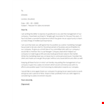 Request for Salary Increase - Professional Letter example document template