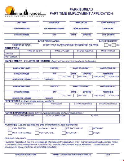 Employment Application Template | Convenient and Effective | Apply Now