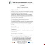 Learning Situation Analysis Template example document template