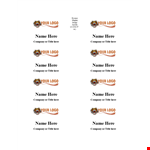 Create Professional Name Tags - Easy-to-Use Template | Company Name example document template