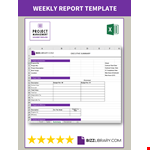 Weekly Reporting Template example document template