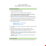 Volunteer Resignation Checklist For Manager In Pdf example document template