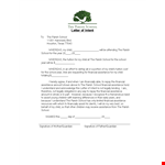 Letter of Intent for School Financial Assistance example document template