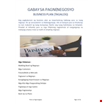 Gabay sa Pagnenegosyo example document template