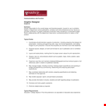 Sample Graphic Designer Job Description - Experience in Design, Graphic, and Budget example document template