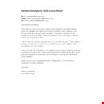 Need to Take Time Off? How to Write a Professional Sick Leave Email example document template