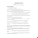 Home Behavior Contract Template example document template