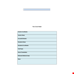 Fax Cover Sheet Template - Customize and Send to Recipient example document template