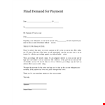 Effective Collection Letter Template for Overdue Accounts | Improve Payment and Collection example document template