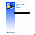 Warning Letter To Construction Company example document template