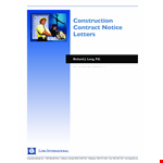 Warning Letter To Construction Company example document template 