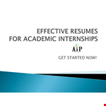 High School Student Internship | Gain Valuable Experience, Skills, and Organizational Insights example document template 