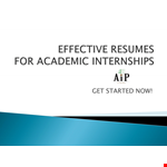 High School Student Internship | Gain Valuable Experience, Skills, and Organizational Insights example document template