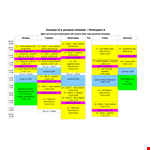 Personal Schedule Template and Materials for Extra Break and Practical Use example document template 