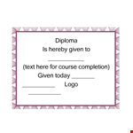 Customize Your Diploma Template for a Personal Touch example document template 