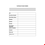 Create Professional Lab Reports with our Format and Template example document template