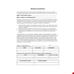 Generic Medical Consent Form - Secure Authorization for Health, Medical, and Treatment example document template