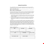 Generic Medical Consent Form - Secure Authorization for Health, Medical, and Treatment example document template 