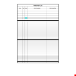 Timesheet Log Template example document template