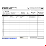 Create a Medication Schedule Template to Manage Your Medicine, Contacts, and Dietary Needs example document template