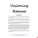 Church Retreat Agenda Template example document template