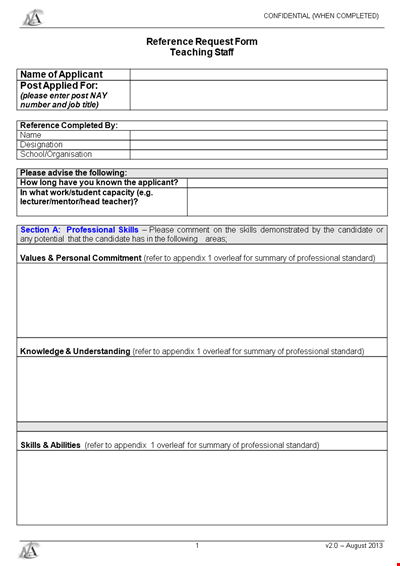 Example Of Employment Reference Request