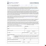 Leave of Absence Template for Students and Graduates example document template