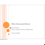 College Informative Essay Sample example document template