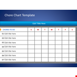 Get Organized with our Chore Chart Template - Assign and Track Chores Easily example document template