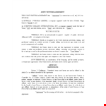 Joint Venture Agreement Template - Create a Strong Partnership with this Agreement example document template