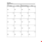 Daily Agenda Template example document template