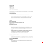 New Graduate Marketing Resume example document template