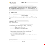 Return to Work Form for Employees | Medical & Family | Individual example document template